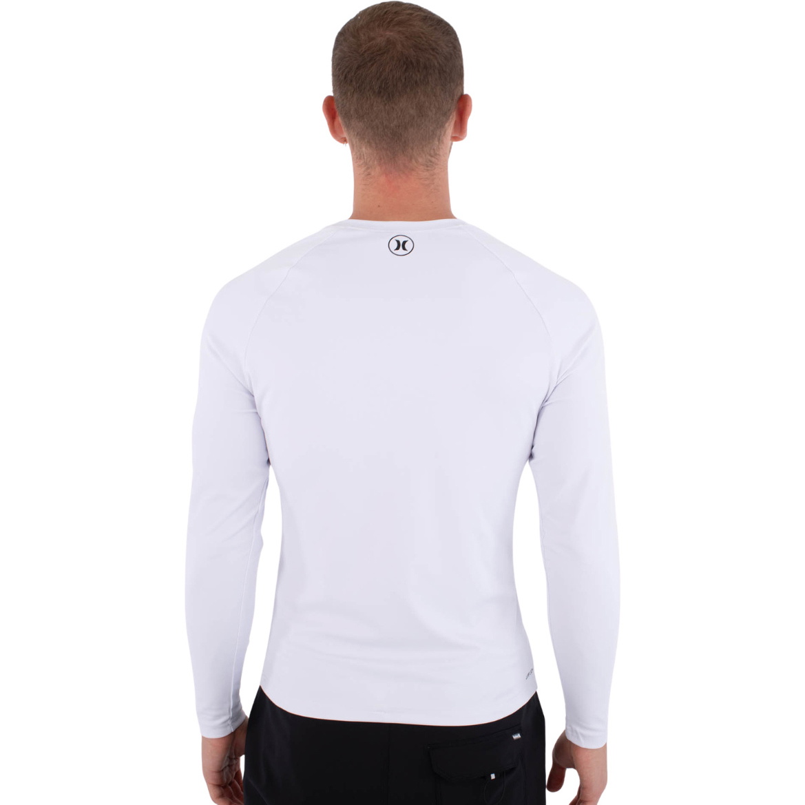2026 Hurley Herre Slim Fit Icon Circle Langærmet Lycra-vest MLEU00008 - White